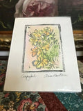 Original Art Signed Block Pastel Cinquefoil BC Canada Artist Anna Hawthorne