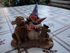 Rien Poortvliet Classic David the Gnome LIVING TOGETHER Forest Statue Mom & Baby