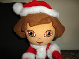 Nickelodeon Nick Jr DORA SANTA Christmas Talking Doll Battery Operated