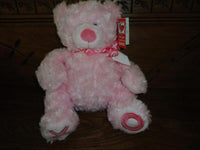 Ganz Hugs & Kisses Bear Pink Soft Plush XO Hearts 12 in Valentines Day New