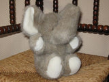 Old Vintage Dutch Sitting Elephant Plush Straight Up Trunk