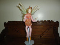 Forest Fairy Doll with Wings Bendable Legs & Arms Hand Painted Handmade