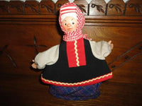 Vintage Handmade Europe Doll RARE Cardboard Body Moveable Puppet Head