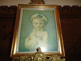 French Artist Jean-Honoré Fragonard A BOY AS PIERROT Framed Mini Art 5.5x4.5