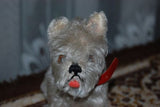 Steiff 1950s Mohair Dog Gray Schnauzer Tessie 1314,0 14 CM Silver Button MINT