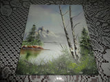 Original Oil Painting Lake Forest Signed MAILLET 87 Canadian Artist Canvas 10x8