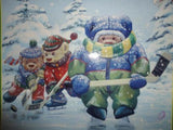 Steiff Bears on Train & Teddys on Ice Playing Hockey 2 Puzzle Lot Sure-Lox