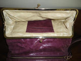 Authentic Marciano Leather Clutch Purse Purple with Silver Studs 3 compartments