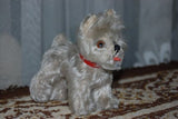 Steiff 1950s Mohair Dog Gray Schnauzer Tessie 1314,0 14 CM Silver Button MINT