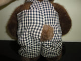 Gund Bear Tales Vintage 1985 Brown Bear in Overalls 15 inch ADORABLE