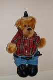 Dutch Holland Bear Backpack Dressed with Jeans and Shirt 18.8 inch