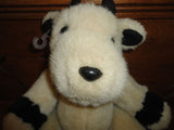 Ganz Heritage 1991 COW Stuffed Toy Fully Jointed Beige & Black 12 inch Retired