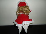 Musical Moving Wind Up Porcelain DOLL Victorian Christmas Skater