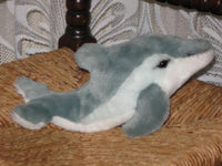 Steiff Germany Cosy Finny Dolphin 095023 1991 2003 Squeaker Button Tag