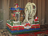 Christmas Carousel and Ferris Wheel Music Box Jingle Bells Windup Movement