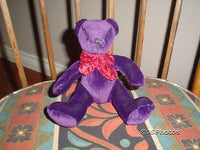 Russ Berrie Razzles Bear Purple Velvet Handmade 4616