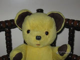 Vintage Yellow German Bear Fully Jointed Thick Stuffed