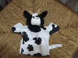 Various Set of 4 Cow Plush Milka Keychain Handpuppet Hema