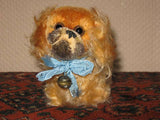 Steiff Pekingese Peky 1314,0 1953 - 1958 Long Mohair NO IDS Original Bow & Bell