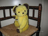 Vintage Yellow German Bear Fully Jointed Thick Stuffed