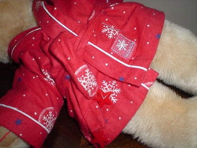 La Senza Christmas 2001 Leonardo Silk & Satin Teddy Bear 16 plush Red EUC  (D6)