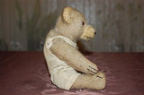 Antique Old August Müller Germany Teddy Bear 20s 30s White Mohair Humpback RARE