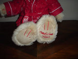 La Senza Silk & Satin Lingerie Christmas Bear Leonardo 16 Inch 2001 Mint