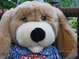 Warex Dutch Netherlands Girl Dog Stuffed Animal Plush 17 Inch 1970's