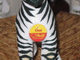 Steiff Germany Ossi Zebra 5312/16 Trevira Velvet No ID - with Chest Shield