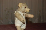 Antique Old August Müller Germany Teddy Bear 20s 30s White Mohair Humpback RARE