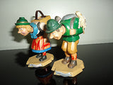 Vintage  NODDERS Alps Hikers Man and Woman Figures Innsbruck Tirol Austria RARE