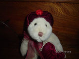 Russ Berrie Li'l Dutchess Bear Velvet Hat & Heart