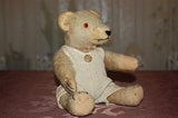 Antique Old August Müller Germany Teddy Bear 20s 30s White Mohair Humpback RARE