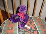 Russ Berrie Razzles Bear Purple Velvet Handmade 4616