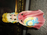 Vintage Made in Japan Victorian Lady Pink Gown & Hat Porcelain Figurine 5.5inch