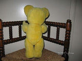 Vintage Yellow German Bear Fully Jointed Thick Stuffed