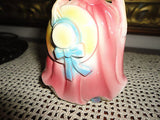 Vintage Made in Japan Victorian Lady Pink Gown & Hat Porcelain Figurine 5.5inch