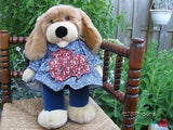 Warex Dutch Netherlands Girl Dog Stuffed Animal Plush 17 Inch 1970's