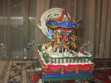 Christmas Carousel and Ferris Wheel Music Box Jingle Bells Windup Movement