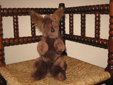 Vintage Dutch Dark Brown SQUIRREL Plush Stuffed Toy 11 Inch Standing Bushy Tail