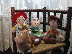 Set AH Disney Europe Toy Story 4 Dolls Nicotoy Woody Buzz Jessie Bullseye Rare