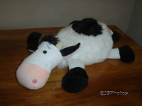 Ganz Fluffy Farm Friend Cow H6474 15 Inch White Black Plush